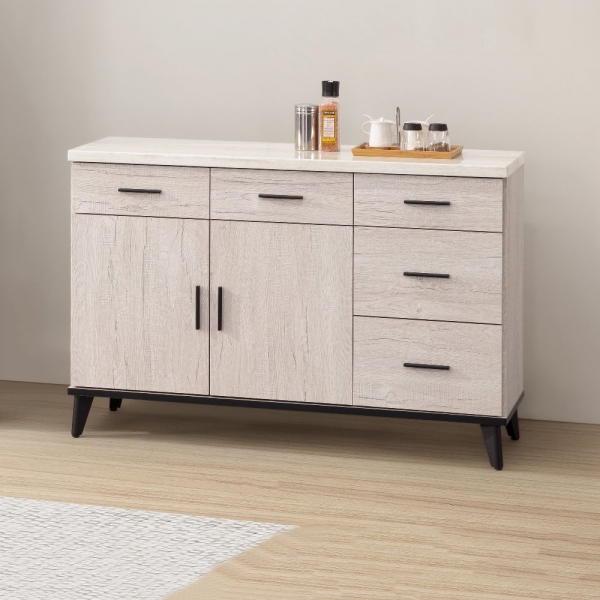 雅爾6尺仿石面餐櫃(二色/單購下座)