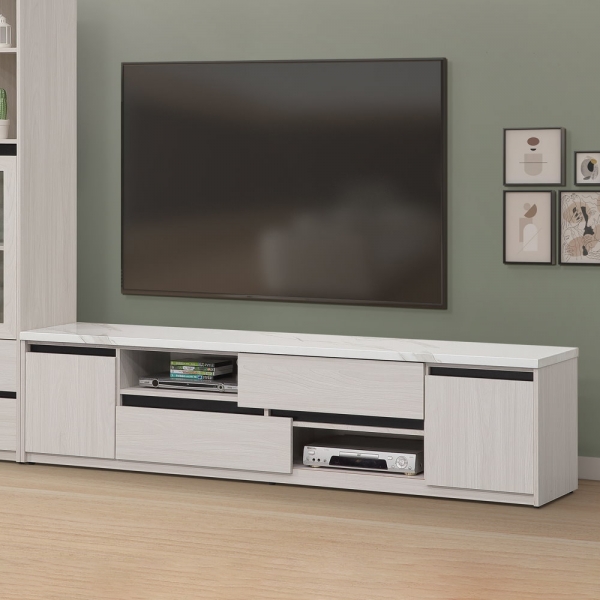 米莉安9尺仿石面L型電視櫃(單購)