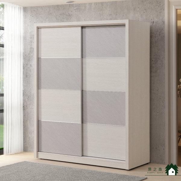 蘿拉5×7尺推門衣櫃