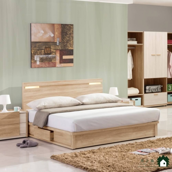 葛瑞絲5尺/6尺雙人床片組(單購/可加床墊)